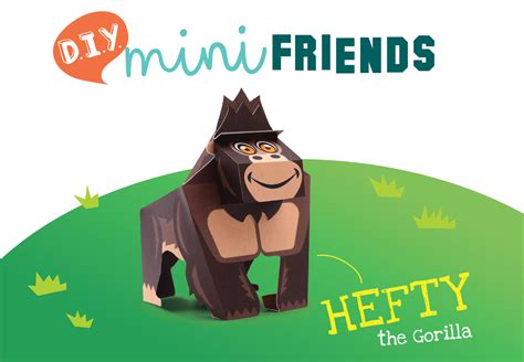 Mini Gorilla Animal Paper Craft Kit – Sky Goodies