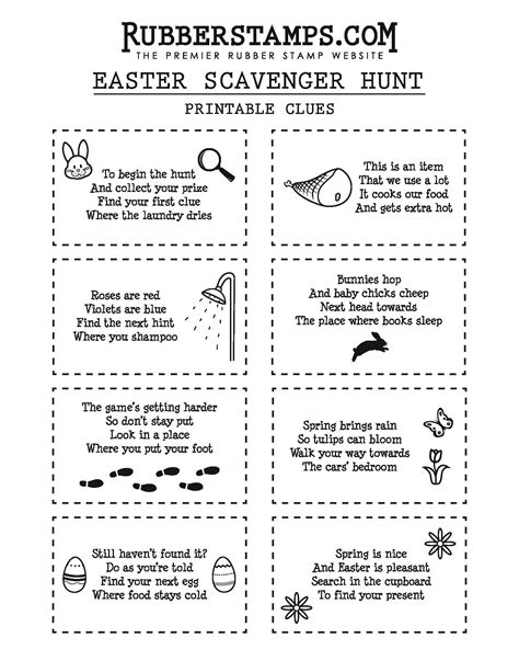 Free Printable Easter Scavenger Hunt - Printable Board Games