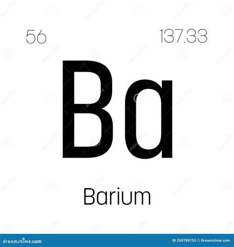 Barium, Ba, Periodic Table Element Stock Illustration - Illustration of ...