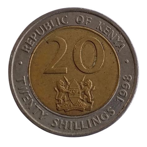 1998 Kenya 20 Shillings Coin