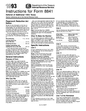 Form 8841 - Fill and Sign Printable Template Online