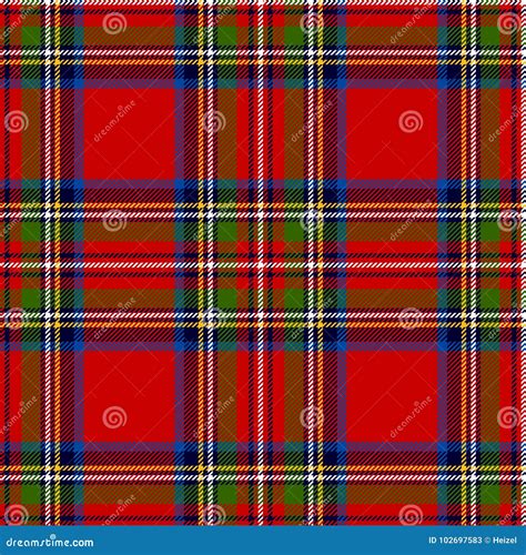 Scottish Plaid. Royal Stewart Tartan Stock Vector - Illustration of ...
