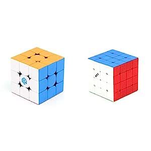 Cubelelo Gans 356-RS 3x3 High Speed Cube Puzzle & Cubelelo QiYi MS 4x4 ...