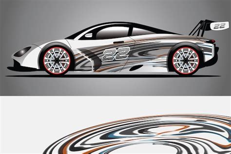 Car decal wrap design | Premium Vector