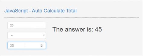 Calculate Total JavaScript 的图像结果