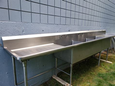 Used 3 Compartment Sink 28" x 174" - United Restaurant Equipment