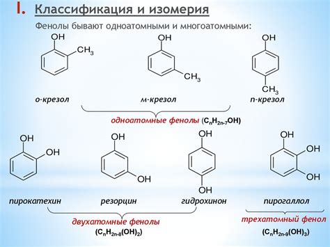 Фенолы. Классификация и изомерия - online presentation