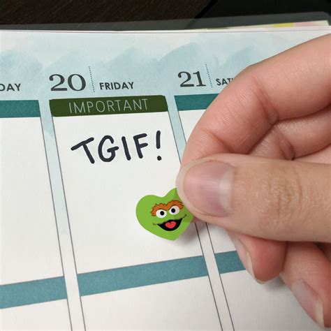 Buy Sesame Street Oscar the Grouch Face Planner Calendar Scrapbooking ...