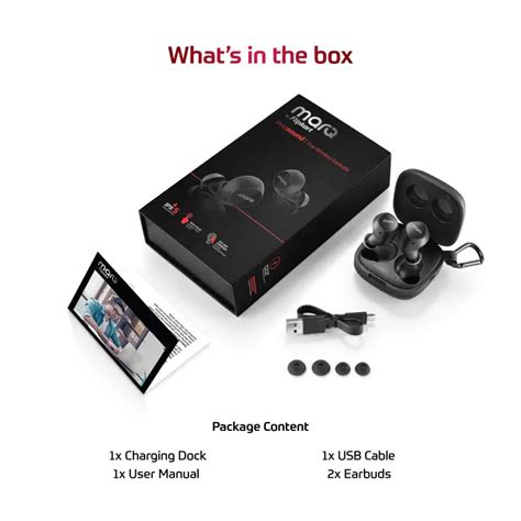 (Open Box) MarQ By Flipkart True Wireless Bluetooth Headset, Black ...