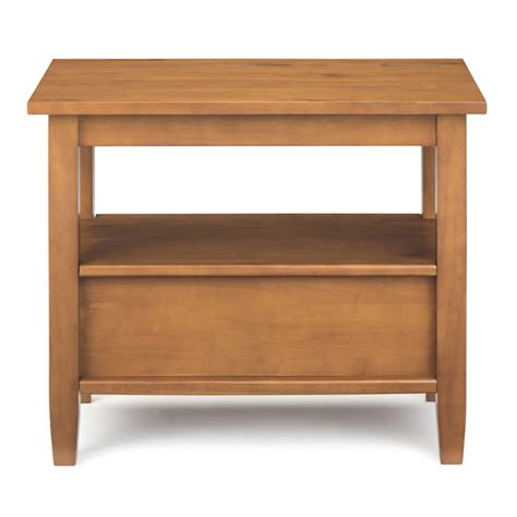 Simpli Home Warm Shaker 14-in W x 20-in H Light Golden Brown Wood ...