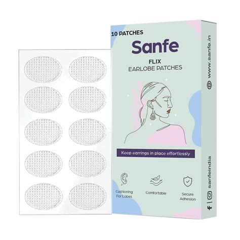 Sanfe Invisible Earlobe Patches For Pierced Ears Hide The Look of Torn ...