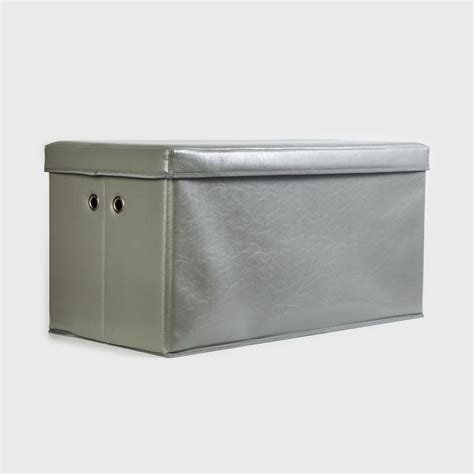 Buy Sanderson Faux Leather Sit and Store Collapsible Ottoman from Home ...