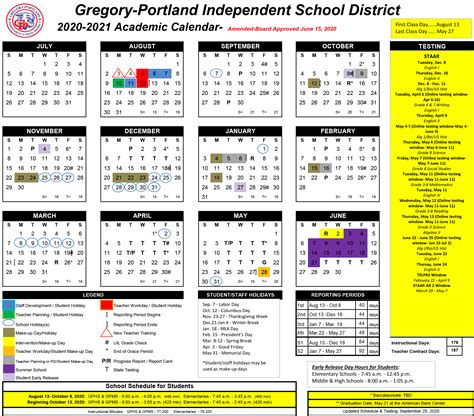 Plano East Calendar