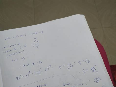 if alpha and beta are the zeros of the quadratic polynomial FX equal to ...