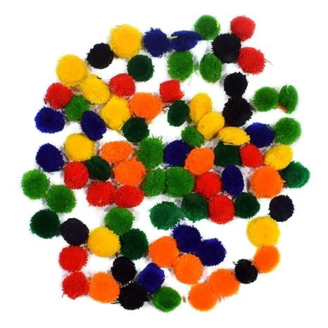 Asian Hobby Crafts Wool Yarn Pom-Poms : Size - 1.5 to 2cm Approx : Pack ...