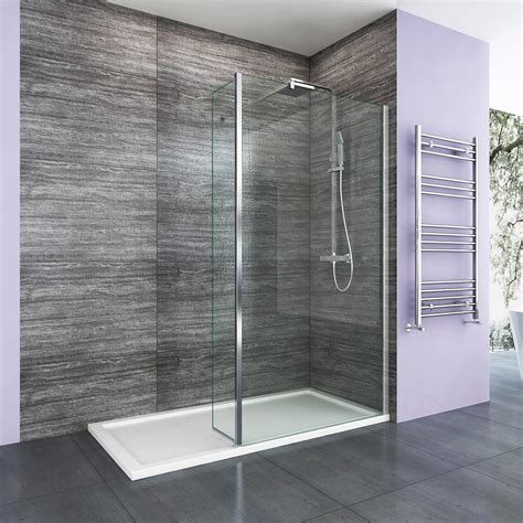 ELEGANT 1100mm Frameless Wet Room Shower Screen Panel 8mm Easy Clean ...