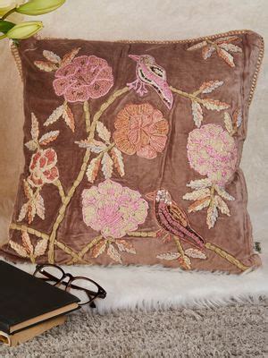 Buy The Wishing Chair Zoey Hand Embroidered Cushion Cover- Bloom Online