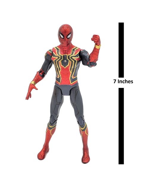 Premium SpiderMan Action Figure with LED in Iron Spider Costume: Buy ...