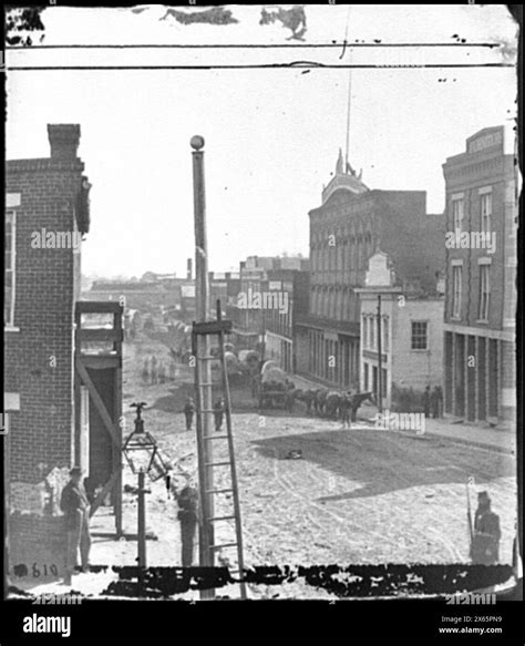 Atlanta, Ga. Wagon train on Marietta Street, Civil War Photographs 1861 ...
