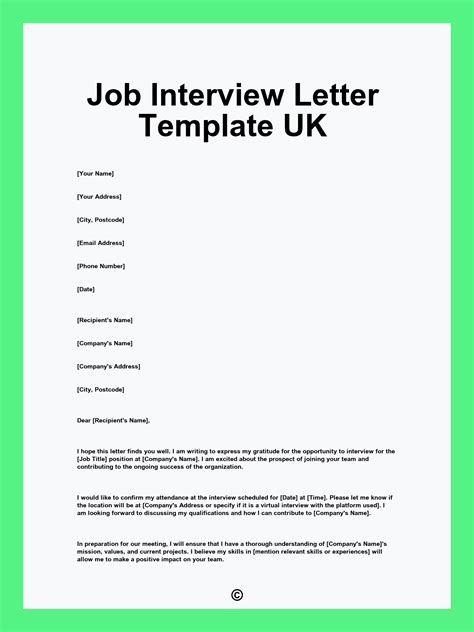 Job Interview Examples Uk