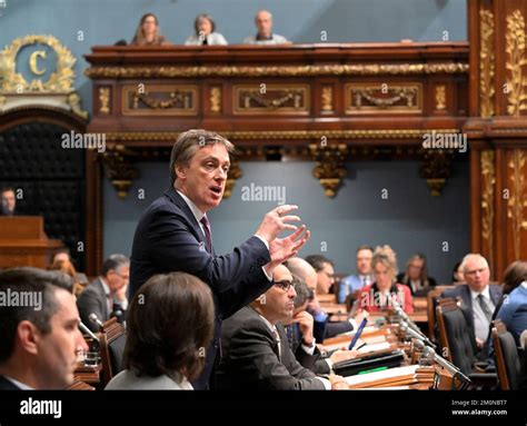 Quebec Liberal Party interim leader Marc Tanguay questions the government, Wednesday, December 7 ...