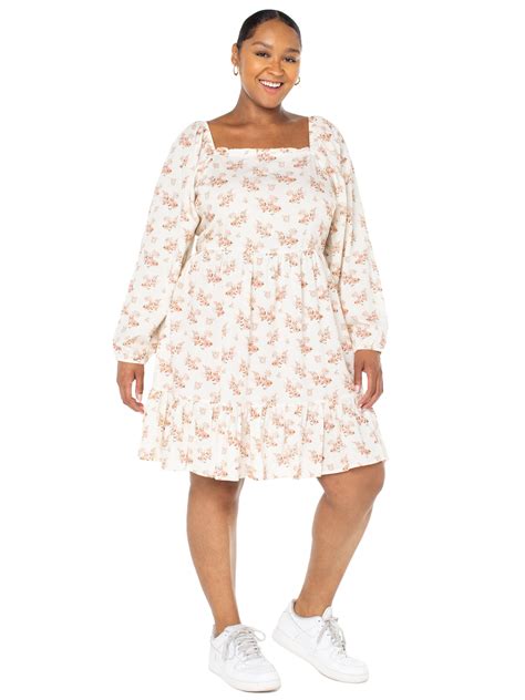 Celebrity Pink Juniors and Juniors Plus Long Sleeve Smocked Tiered ...