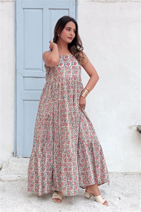 Clara Cotton Floral Maxi Dress – Blando StudiiO