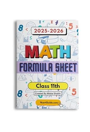 Class 11 Mathematics Formula Sheet 2025–26 Edition | Handwritten ...