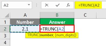 Image result for Excel Trunc Function Examples with Formulas