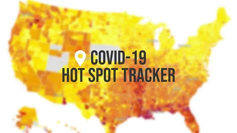 COVID-19 map tracks current hot spots