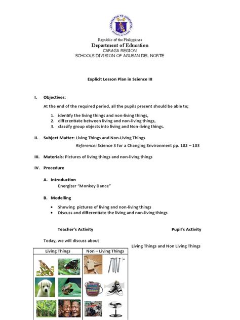 Image result for Sample Lesson Plan of Explicit Teaching