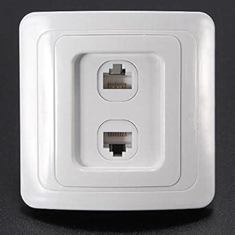 Generic Rj45 Double Port Network Ethernet LAN Wall Outlet Plate Socket ...