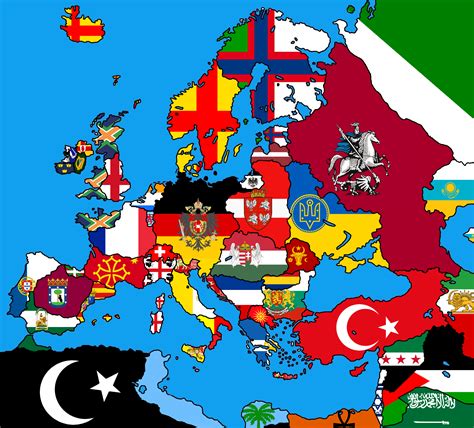 I made an alternate map of europe based on my ideas. Its fictional, yet ...