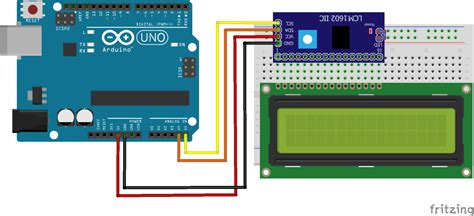 Image result for Connecting LCD Screen with I2C to Arduino