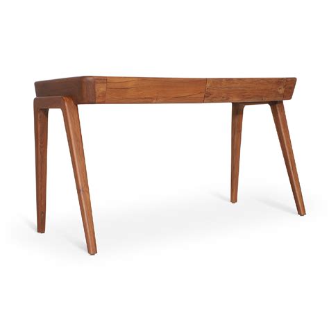 Lovit - Teak Study Table, Cable Management | Alankaram