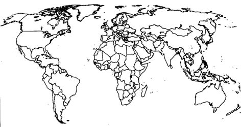 On the given outline map of world, locate any two countries of central ...