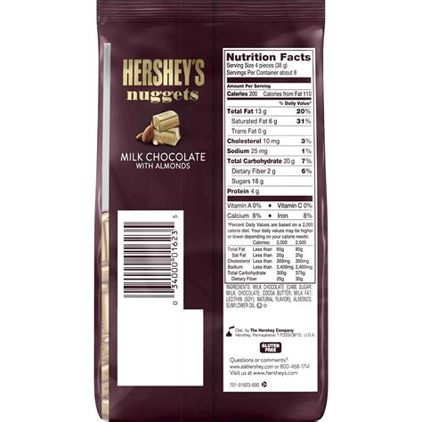 Hershey's Nuggets Milk Chocolate With Almonds Classic Bag 10.56 oz | Shipt