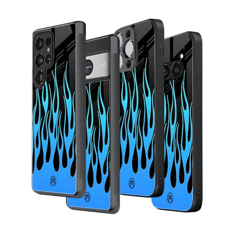 Y2k Blue Flames Phone Cover | Glass Case – Mymerchandize