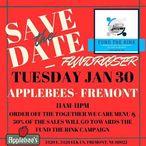 Together We Care- Fund the Rink Fundraiser- Applebees Fremont, Applebee ...