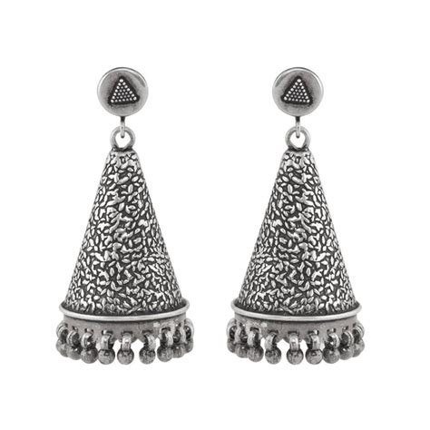 Oxidised Cone shaped Jhumkas – Abaran Timeless Jewellery Pvt.Ltd