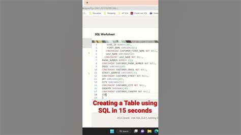 Image result for CreateTable SQL/Oracle