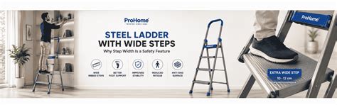 Steel Ladder with Wide Steps