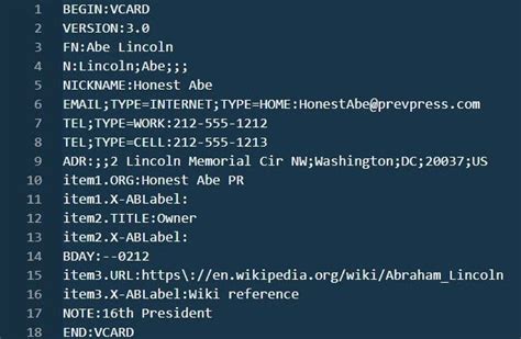Image result for vCard File