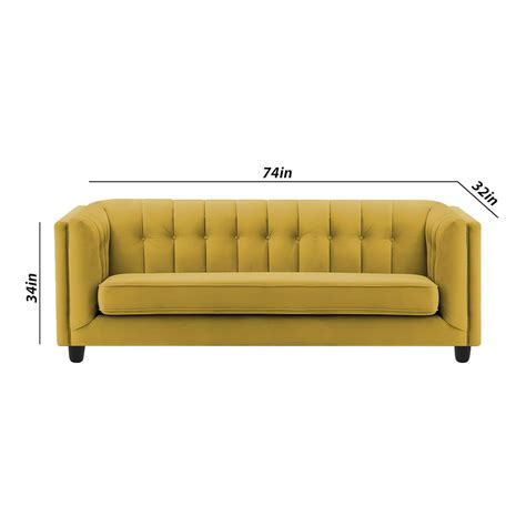 Casaliving Sinclair 3+2 Seater Sofa Set for Living Room (Yellow Colour