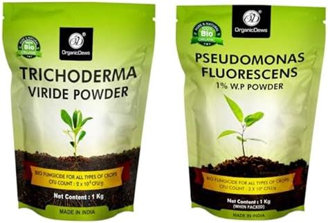 OrganicDews Trichoderma Viride Powder(1 Kg) + Pseudomonas Fluorescens ...