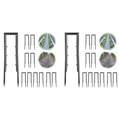 HASTHIP® Plastic Garden Landscape Stakes Staples U-Shaped for Securing ...