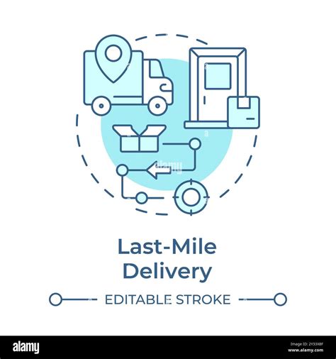Last-mile delivery soft blue concept icon Stock Vector Image & Art - Alamy
