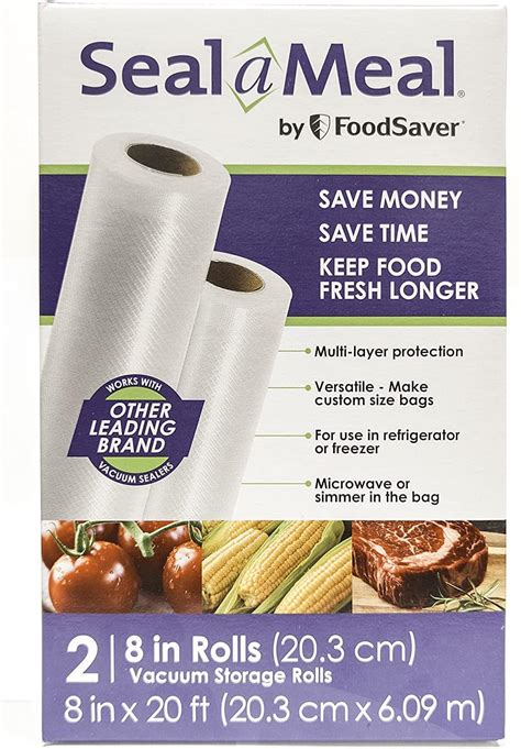 Amazon.com: Seal-a-Meal 8" x 20' Vacuum Seal Rolls for Seal-a-Meal and ...