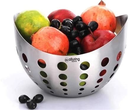Buy Alluring Homz Stainless Steel Fruit Basket/Bread Basket/Roti Naan ...