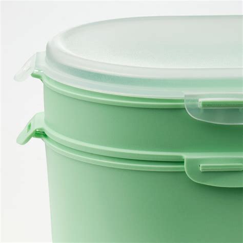 UTBJUDA stackable lunch box for dry food, light green - IKEA